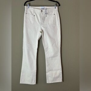 NWT CURRENT/ELLIOTT CREAM WHITE THE CROPPED BOOT JEAN 28